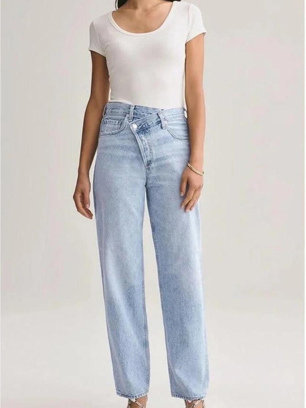 Agolde Criss Cross Jeans High Waisted Straight Leg Classic